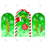 Allenjoy Grinch Cartoon Happy Birthday Party Arch Backdrop Wall Cloth Cover