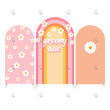 Allenjoy Groovy One Happy Birthday Baby Shower Party Arch Backdrop Wall Cloth Cover