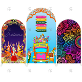 Allenjoy Mandala Arch Backdrop Wall Cloth Cover