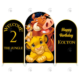 Allenjoy Lion King Birthday Baby Shower Party Ground Arch Backdrop Wall Cloth Cover