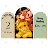 Allenjoy Lion King Birthday Baby Shower Party Arch Backdrop Wall Cloth Cover