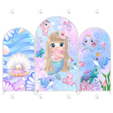 Allenjoy Mermaid Birthday Baby Shower Party Arch Backdrop Wall Cloth Cover