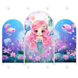 Allenjoy Mermaid Birthday Baby Shower Party Arch Backdrop Wall Cloth Cover