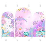 Allenjoy Mermaid Theme Birthday Baby Shower Party Arch Backdrop Wall Cloth Cover