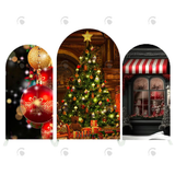 Allenjoy Merry Christmas Event Holiday Decoration Arch Backdrop Wall Cloth Cover