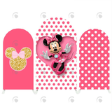 Allenjoy Minnie Mouse Birthday Party Arch Backdrop Wall Cloth Cover