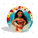 Allenjoy Moana Theme Birthday Party Decoration Round Circle Backdrop Cover Plinth Cylinder Pedestal Cloth Cover