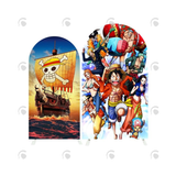 Allenjoy One Piece Theme Birthday Party Arch Backdrop  Wall Cloth Cover