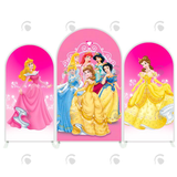 Allenjoy Disney Princess Happy Birthday Party Arch Backdrop Wall Cloth Cover