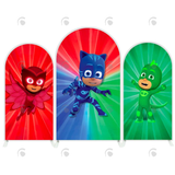 Allenjoy Pj Masks Cartoon Happy Birthday Party Arch Backdrop Wall Cloth Cover