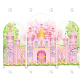 Allenjoy Princess Castle Happy Birthday Party Arch Backdrop Wall Cloth Cover