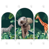 Allenjoy Safari Jungle Wild Happy Birthday Party Arch Backdrop Wall Cloth Cover