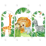 Allenjoy Safari Wild Jungle Birthday Baby Shower Party Arch Backdrop Wall Cloth Cover