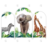 Allenjoy Safari Jungle Wild Baby Shower Birthday Party Arch Backdrop Wall Cloth Cover