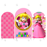 Allenjoy Supper Mario Princess Happy Birthday Party Arch Backdrop Wall Cloth Cover