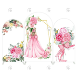 Allenjoy Sweet 15Th 16Th 18Th Flora Princess Girl Birthday Party Arch Backdrop Wall Cloth Cover