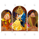 Allenjoy The Beauty And The Beast Birthday Baby Shower Party Ground Arch Backdrop Wall Cloth Cover