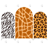 Allenjoy Jungle Safari Animal Zebra Leopard Cheetah Giraffe Skin Arch Backdrop Wall Cloth Cover For Baby Shower Happy Birthday Party