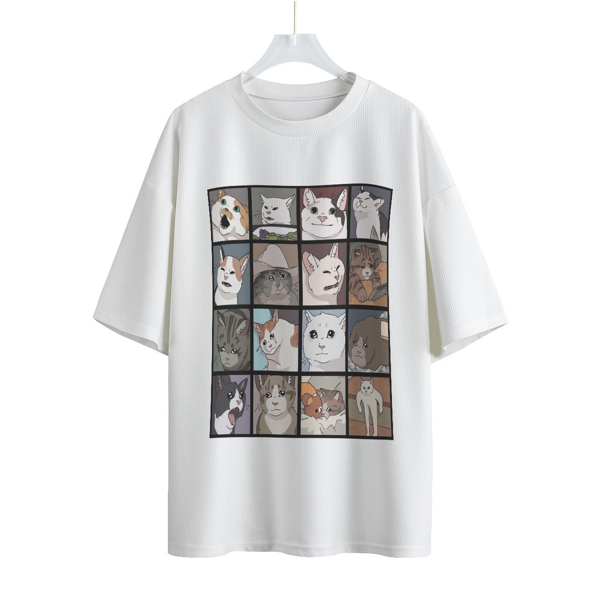 Cat Meme Unisex Drop-shoulder T-shirt