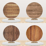 Allenjoy Wood Round Cover Backdrop, Rustic Wood Circle Fabric Cover - Allenjoystudio