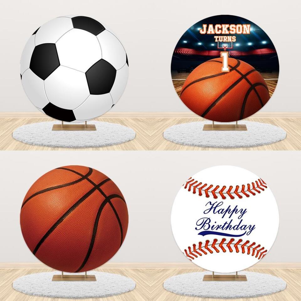 Allenjoy Basketball Round Backdrop for Sports Party, Ball Round Fabric Cover - Allenjoystudio
