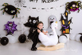 Allenjoy Halloween Boo Balloon Backdrop for Children Cake Smash