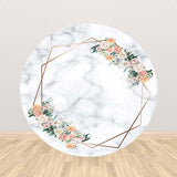 Allenjoy Marble Round Backdrop for New Born Baby Shower