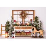 Allenjoy Christmas Trees Trojan Horse Nutcracker Indoor Backdrop for Children  Family Photoshoot