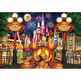 Allenjoy Halloween Pumpkin Castle for Kidsphotoshoot Backdrop - Allenjoystudio