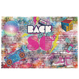 Allenjoy 80's Disco Graffiti Photography Backdrop Brick Wall Background Photocall Printed - Allenjoystudio