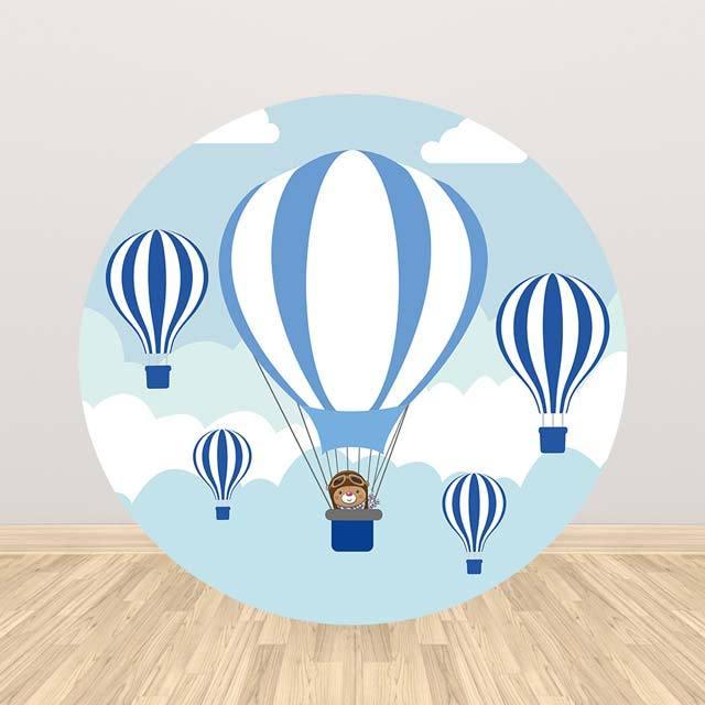 Allenjoy Air Balloon Clould Round Backdrop - Allenjoystudio