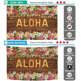 Allenjoy ALOHA Light Floral Hawaiian Luau Wood Backdrop - Allenjoystudio