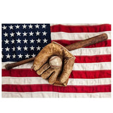 Allenjoy American Flag Baseball Glove Backdrop for Independence Day - Allenjoystudio