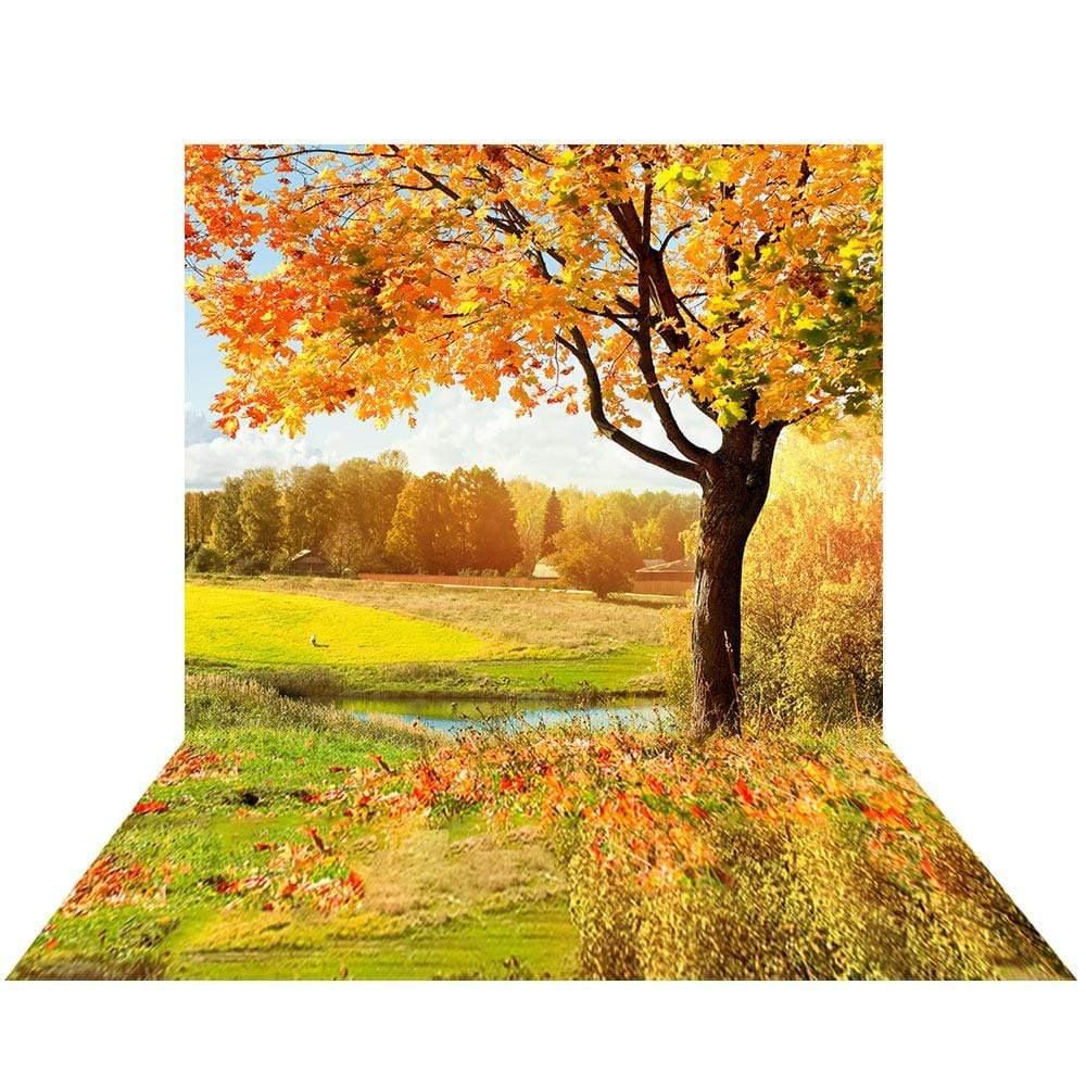 Allenjoy Autumn Backdrop for Photo Studio Withered Trees Forest Park Background - Allenjoystudio