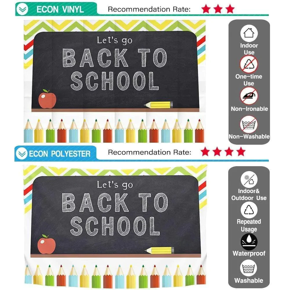 Allenjoy Back to school Backdrop Colorful Pencils Chalkboard Background - Allenjoystudio