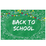 Allenjoy Back to School Colorful Flags Green Chalkboard Background - Allenjoystudio