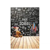 Allenjoy Back to School Pencil Book Toy Bear Chalkboard Backdrop