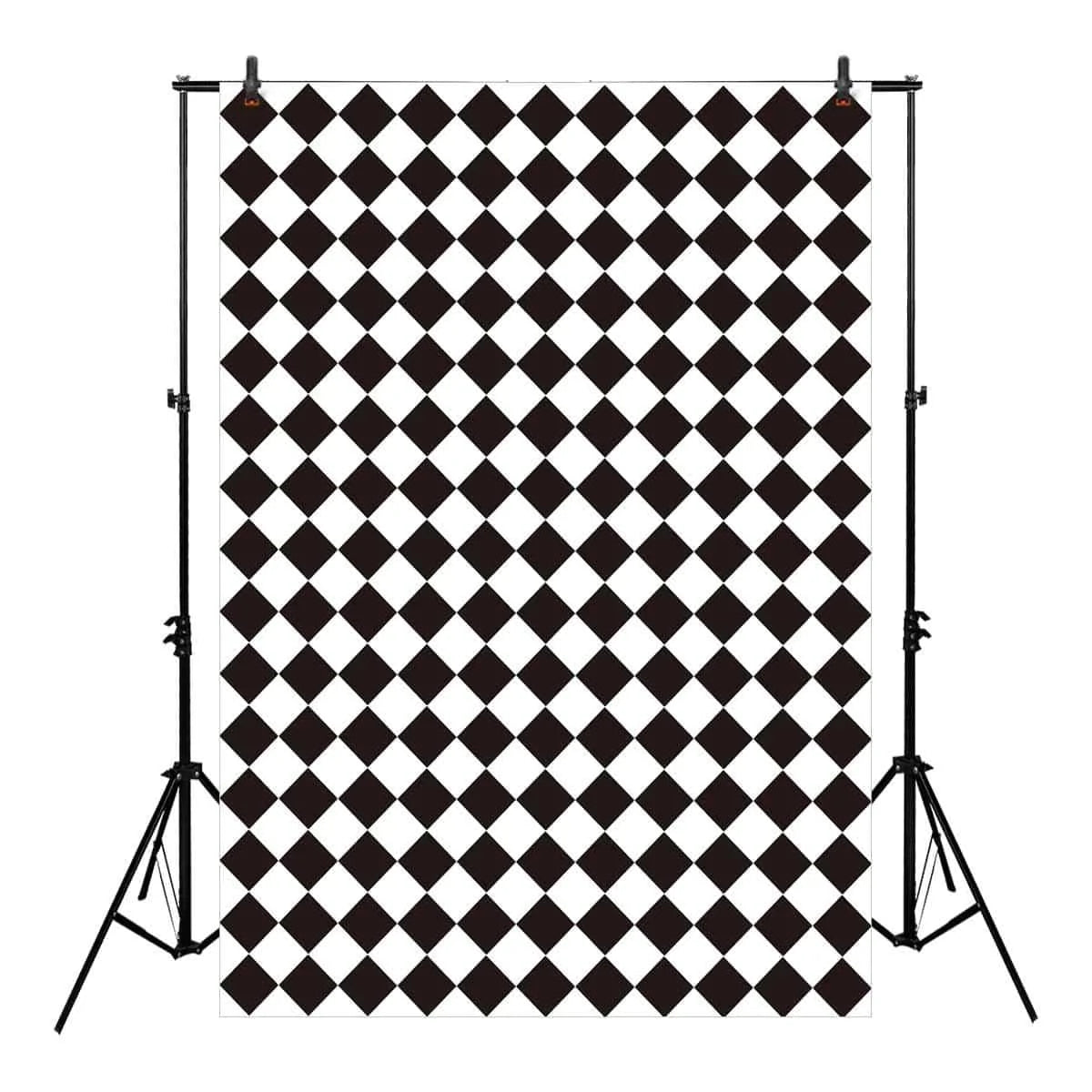 Allenjoy Backdrop Black and white Diamond  Patterns for Portrait Photoshoot - Allenjoystudio