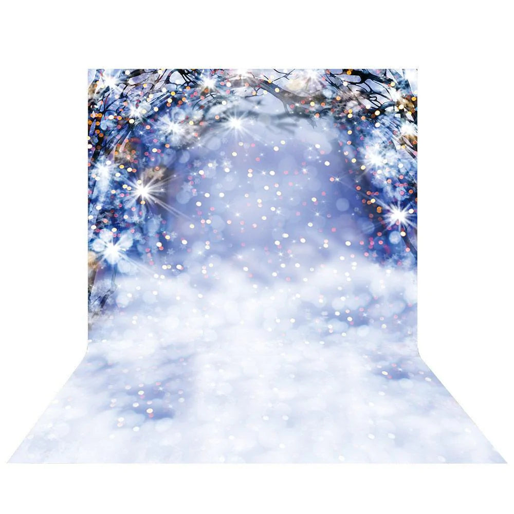 Allenjoy Bokeh Sparkling Glitter Christmas Snow Branch Backdrop - Allenjoystudio