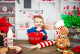Allenjoy Christmas White Cabinet Cookie Backdrop for Minisession