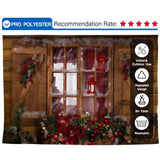 Allenjoy Christmas Wood House Window Gift Backdrop - Allenjoystudio