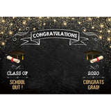 Allenjoy Graduation Congratuations Bokeh Dots Chalkboard Background