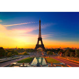Allenjoy Backdrop for Locations Paris Eiffel Tower Under Blue Sky Constitute a painting - Allenjoystudio