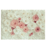 Allenjoy Backdrop for Wedding Valentine White and Pink Rose  Photography Background