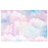 Allenjoy Glitter Stars Castle Clouds Backdrop for Cake Smash - Allenjoystudio