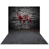 Allenjoy Blood on Brick Wall Horror Halloween Bacckdrop