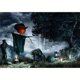 Allenjoy Halloween Night Seceb Grave Photographic Backdrop