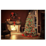 Allenjoy Christmas Fireplace Indoor Backdrop for Warm Family Portrait