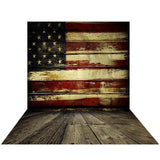 Allenjoy Flag of the USA Wood Backdrop for Independence Day