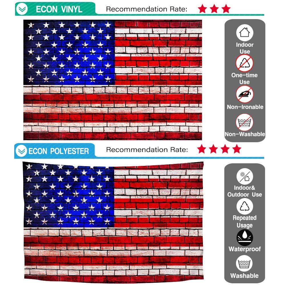 Allenjoy Independence Day Flag of the USA Brick Walls Backdrop - Allenjoystudio